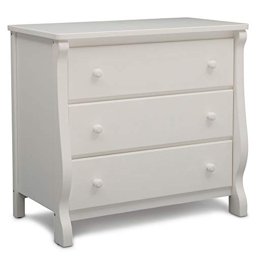 Delta Children Universal 3-Drawer Dresser - GREENGUARD Gold Certified, White - Perfect for Nursery, Bedroom & Kids Room Organization