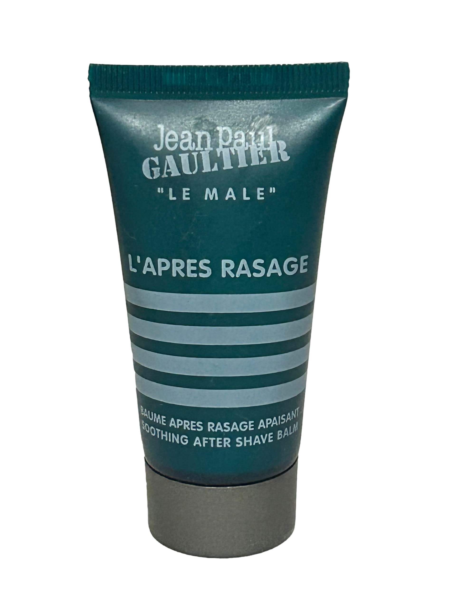Jean Paul Gaultier Le Male Mini Soothing After Shave Balm for Men - Travel Size 1 fl oz (30ml) - Post-Shave Moisturizer with Soothing Formula - Perfect for Travel, Gym & Daily Skincare Routine