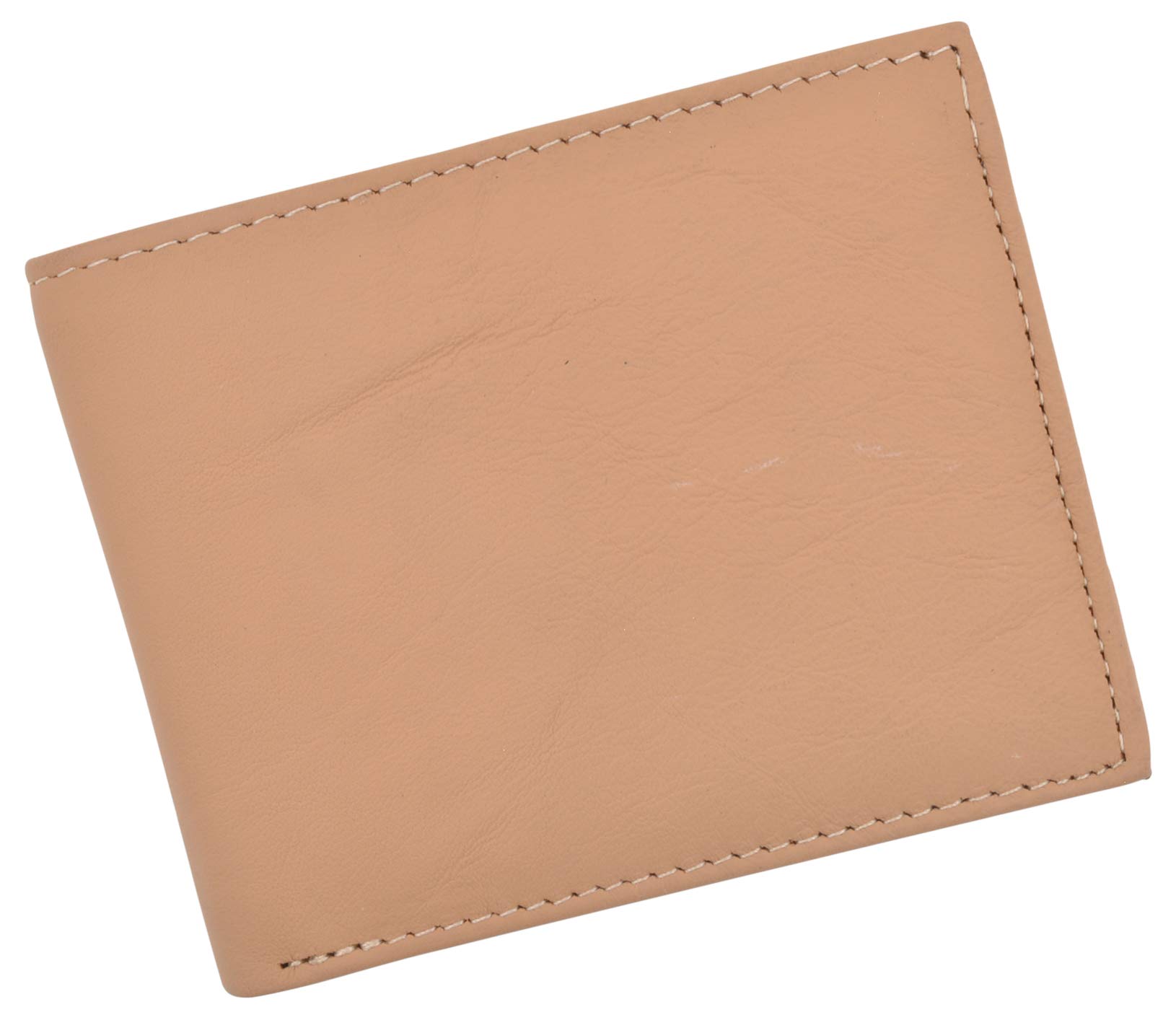 Genuine Leather Men's Bifold Wallet with Credit Card Slots & ID Window - Slim RFID Blocking Wallet for Everyday Use & Travel