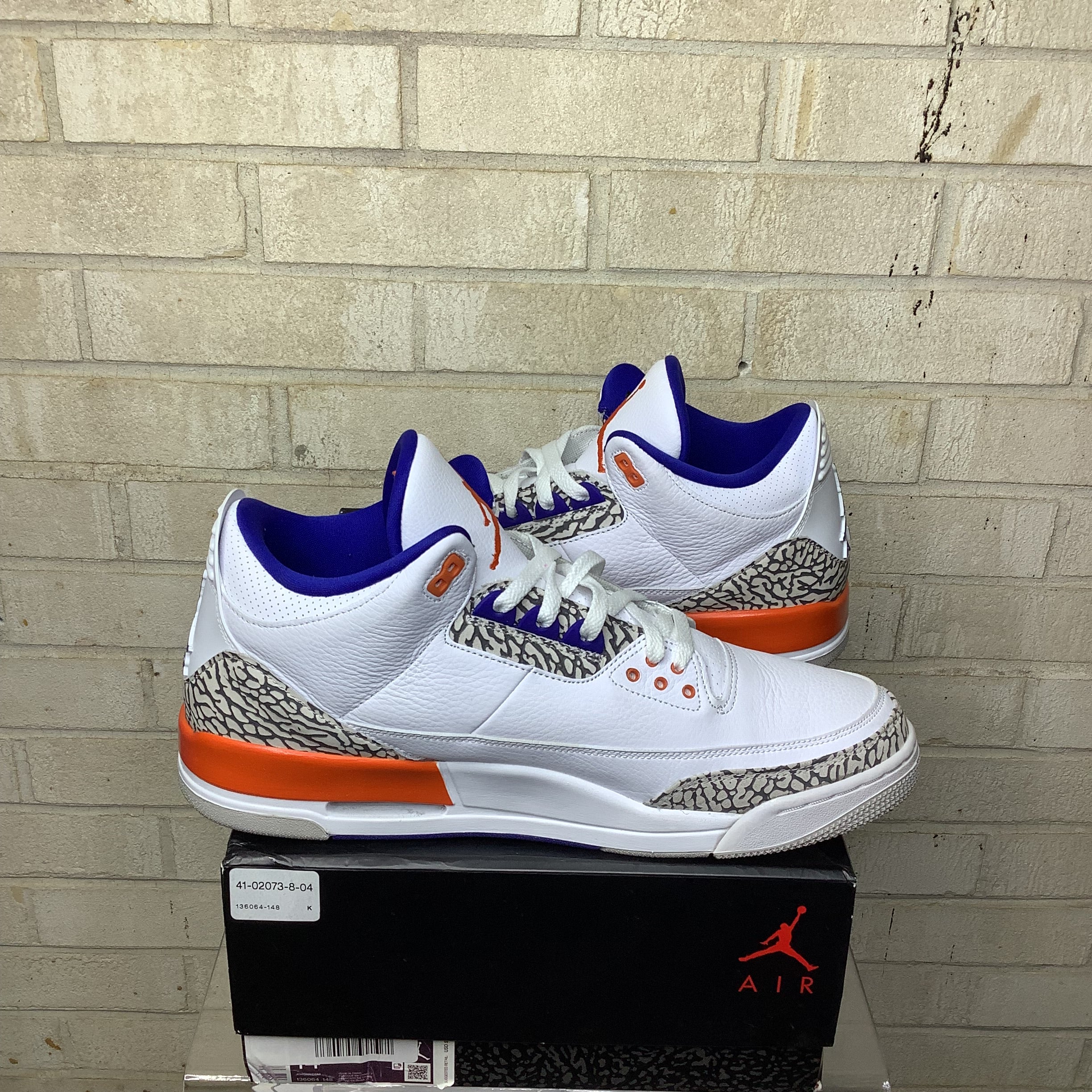 AIR JORDAN 3 KNICKS Men's Basketball Shoes Size 14 - Retro Sneakers for NBA Fans, Streetwear & Casual Wear (Style Code: 136064-148) - Perfect for Basketball Games, Gym Workouts and Urban Fashion