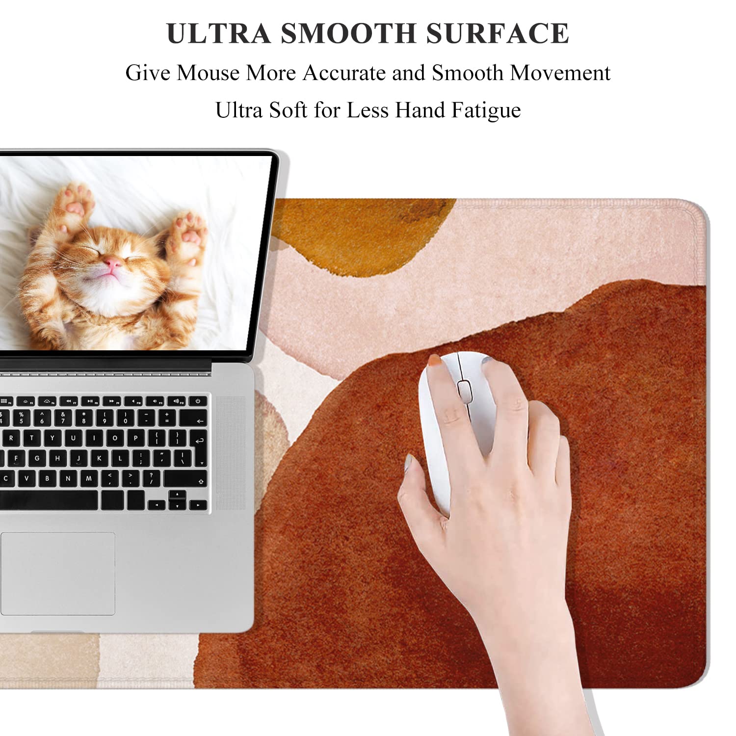 XXL Extended Gaming Mouse Pad 32x12 Inches - Large Desk Mat for Laptop & Keyboard, Modern Abstract Design Office Decor - Perfect for Home Office, Gaming Setup & Workspace Accessories