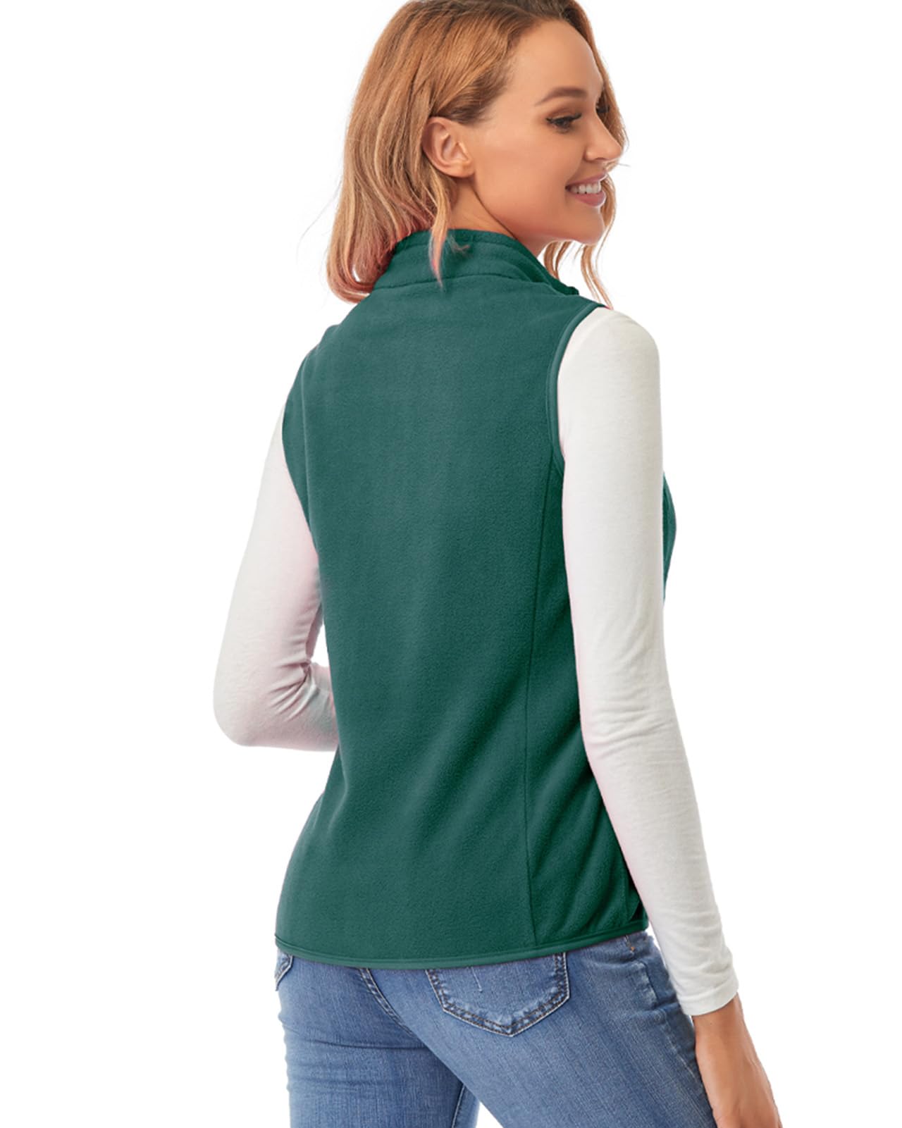 Women's Fleece Vest - Polar Soft Sleeveless Jacket with Zip Pockets | Classic Fit Winter Outerwear for Hiking, Camping & Casual Wear