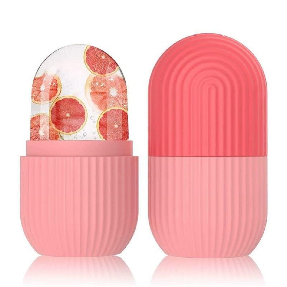 Neorah Ice Face Roller & Silicone Facial Massager for Eyes & Neck - Dark Circle Removal, Pore Minimizer, Skin Tightening & Beauty Care - Pink Facial Ice Roller for Home Spa & Skincare Routine