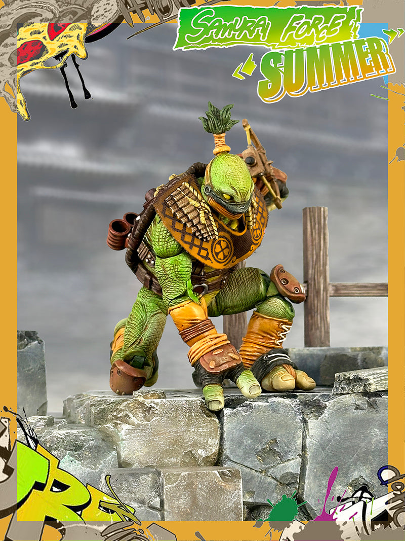 Fury Toys 1/12 Scale 5-inch Action Figure - Wave 3 Rage Samurai Force Turtle Collectible Figure for Display & Play | Perfect for Anime Fans, Model Collectors, and Gift Giving
