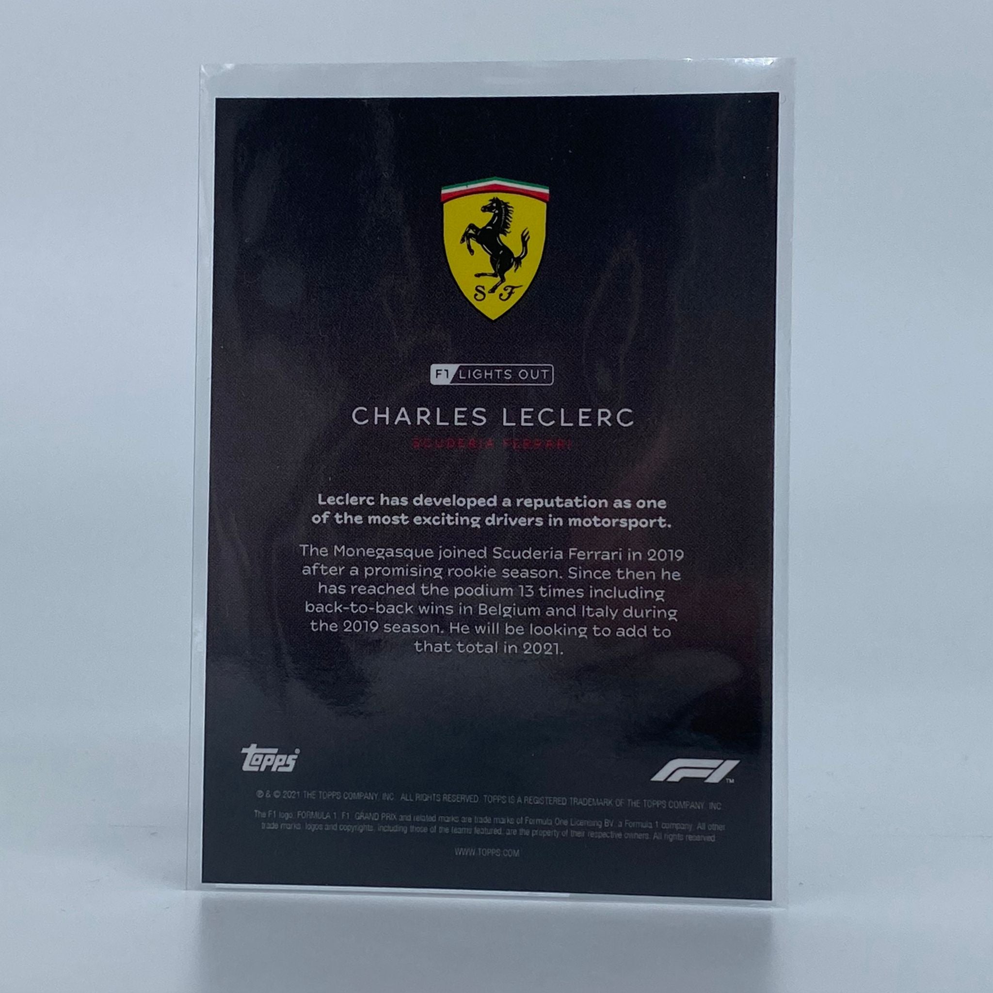 Charles Leclerc F1 Racing Driver Blue Parallel Collectible Card - Perfect for F1 Fans, Sports Memorabilia Collectors, and Trading Card Enthusiasts