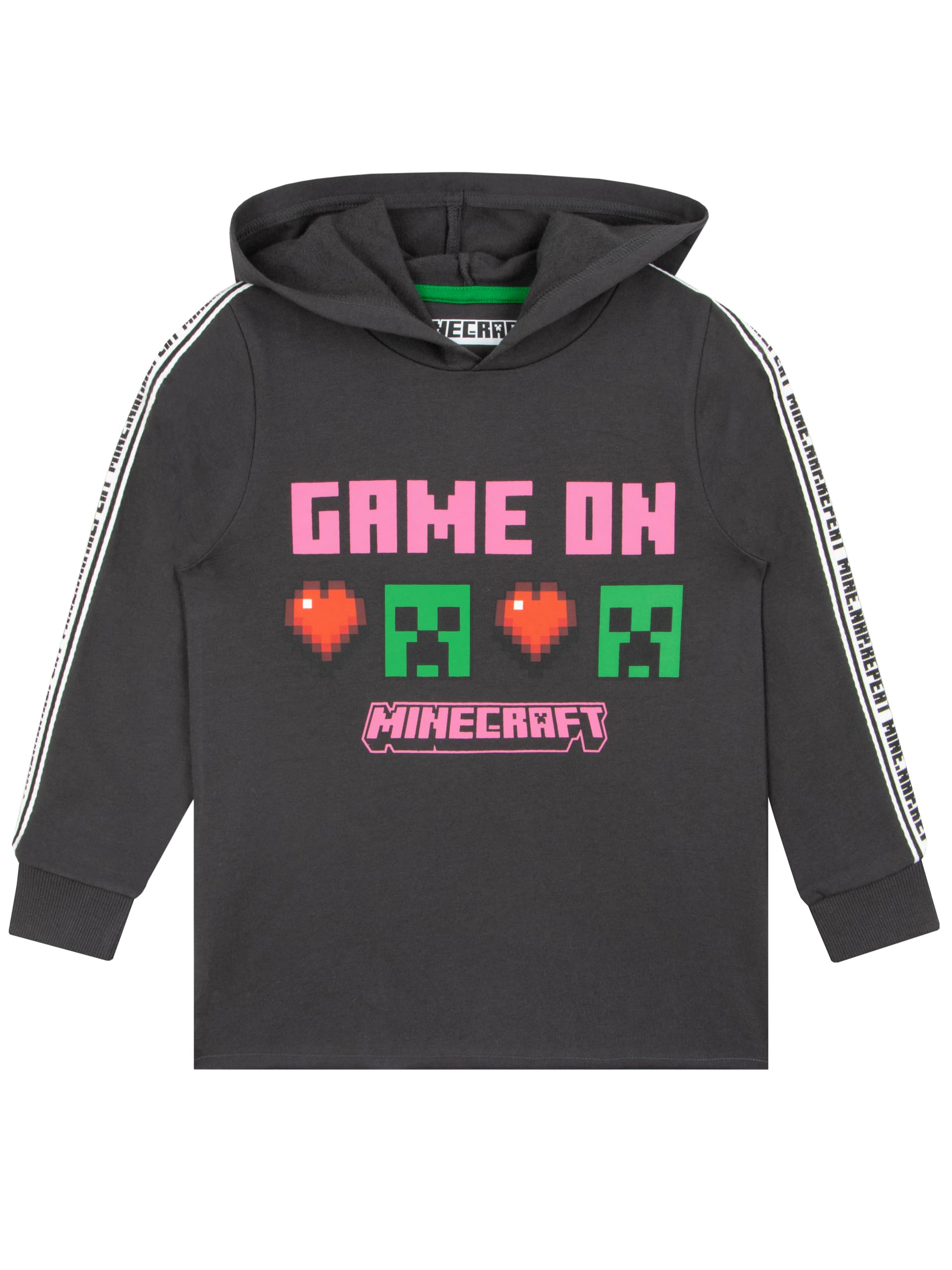 Minecraft Creeper Hoodie for Girls - Gaming Themed Pullover Sweatshirt in Sizes 6-14 | Perfect for Cosplay, Birthday Gifts & Gaming Events