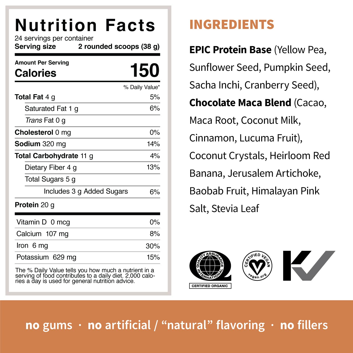 Sprout Living Epic Protein Bundle - Chocolate Maca & Vanilla Lucuma (20g Organic Plant-Based Vegan Protein Powder, Gluten Free, Superfoods) | 2lb, 24 Servings for Smoothies, Baking & Post-Workout Recovery
