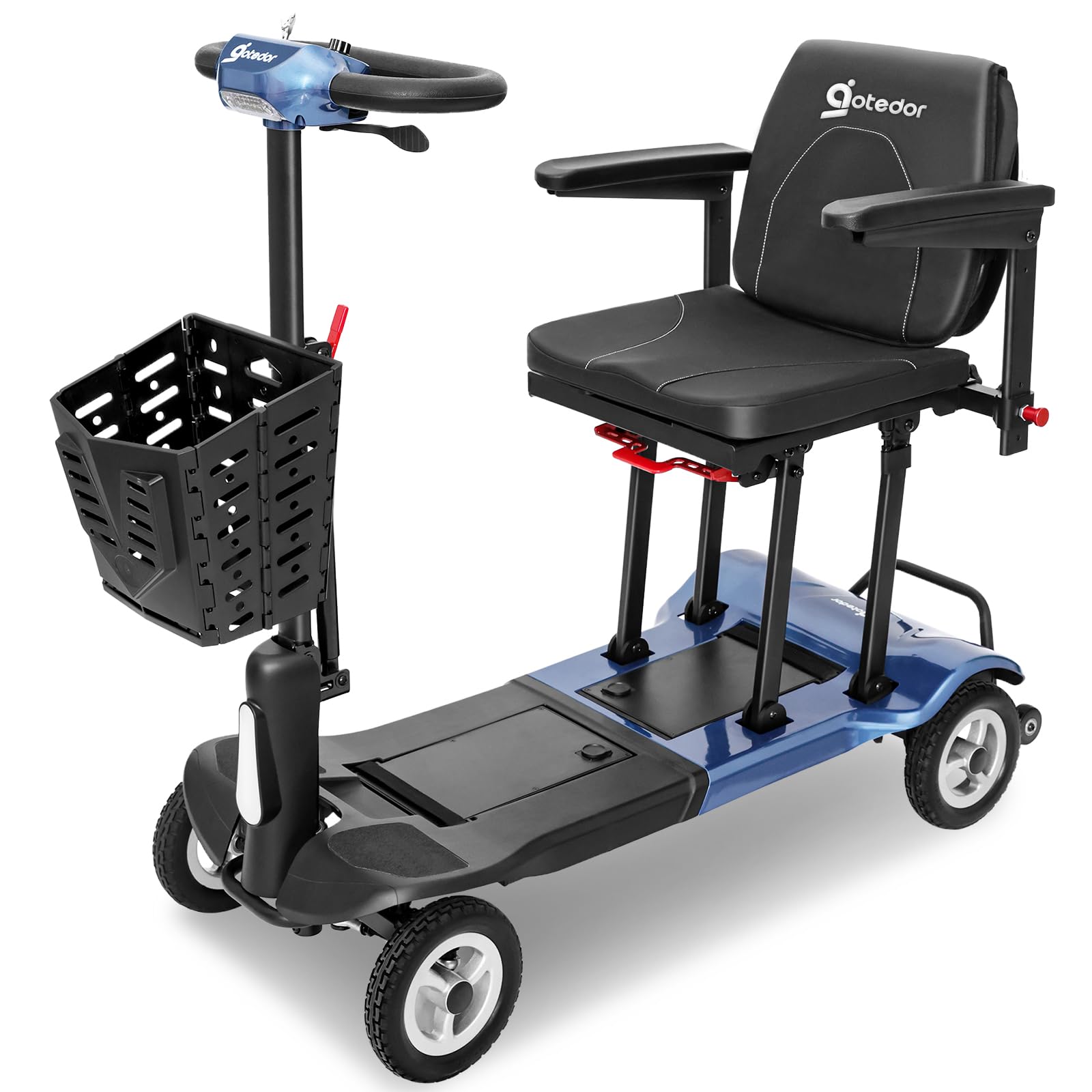Ultra Lightweight 36Lbs Folding Mobility Scooter for Adults & Seniors - 22 Miles Long Range with Dual Lithium Batteries, All-Terrain Electric Scooter (Airline Approved) - Perfect for Travel, Shopping & Outdoor Adventures