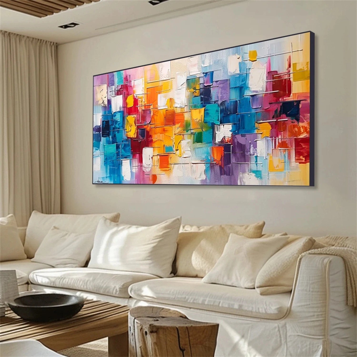 Abstract Painting #AB 298 - Modern Wall Art for Home & Office Decor - Perfect for Living Room, Bedroom, or Workspace
