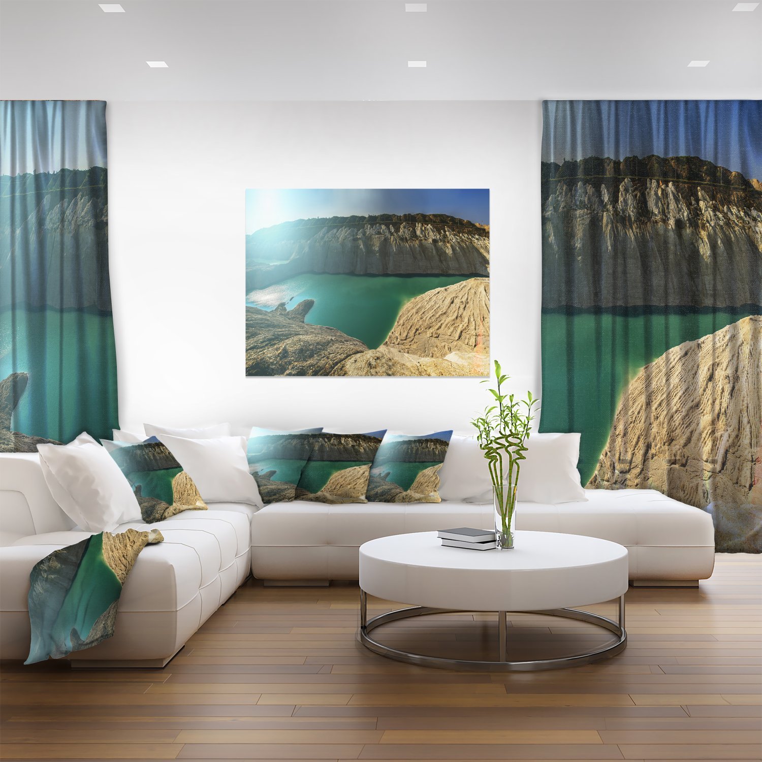 Belarus Chalk Quarry Panoramic Landscape Wall Art Print - Perfect for Living Room, Bedroom & Office Decor