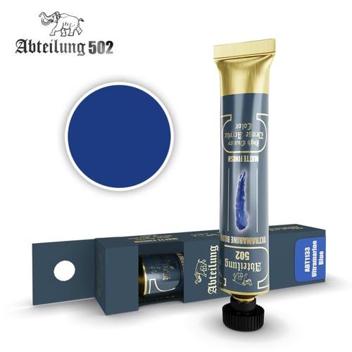 Abteilung 502 ABT1133 Ultramarine Blue Dense Acrylic Paint - 20mL Tube - Professional Artist Grade Paint for Miniatures, Models & Fine Art - Perfect for Warhammer, Scale Models & Canvas Painting