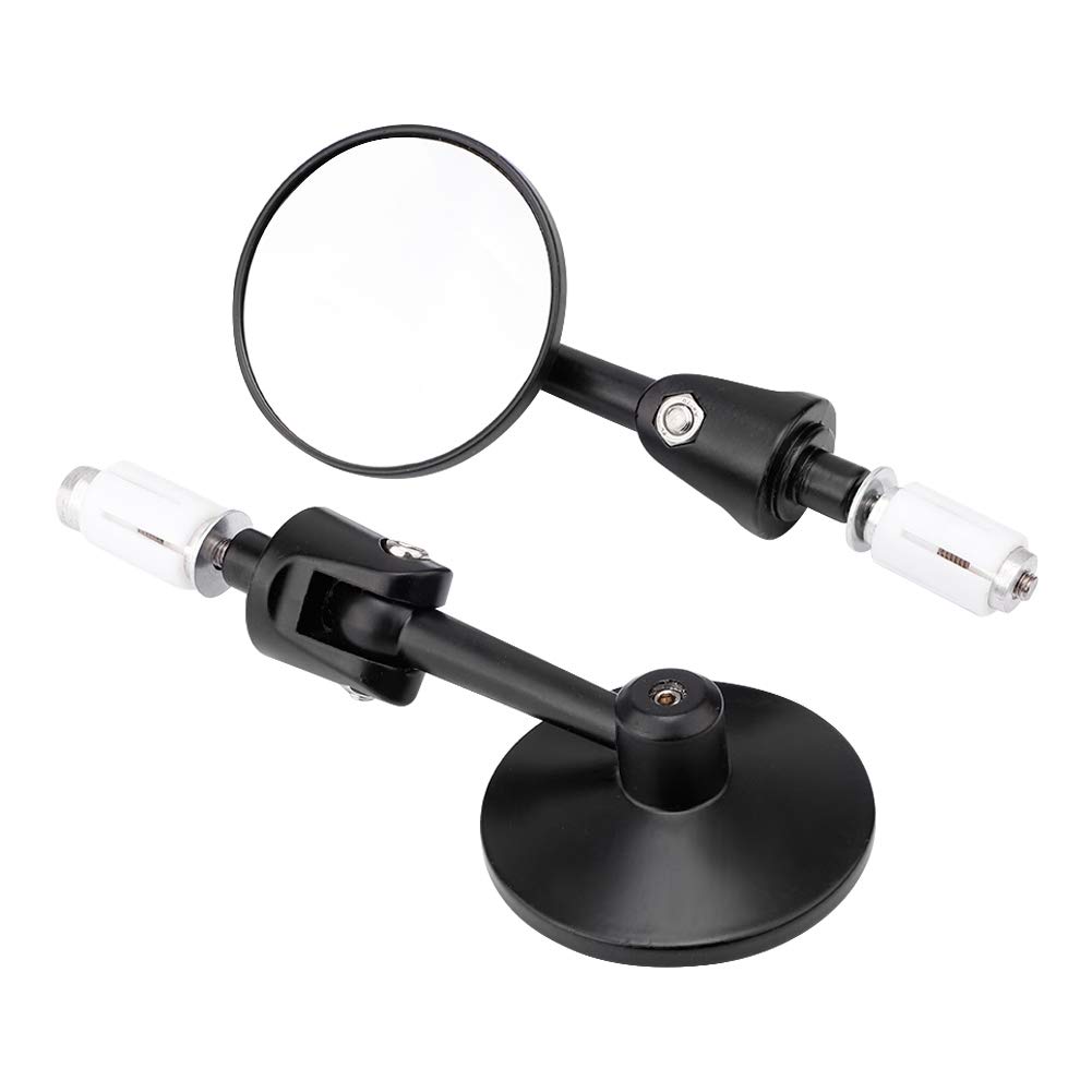 Ultra Clear Reflective Motorcycle Handlebar Rear View Mirror - 2PCS Side Mirrors for Street Bike & Motorbike - Enhanced Safety for Commuting & Adventure Riding