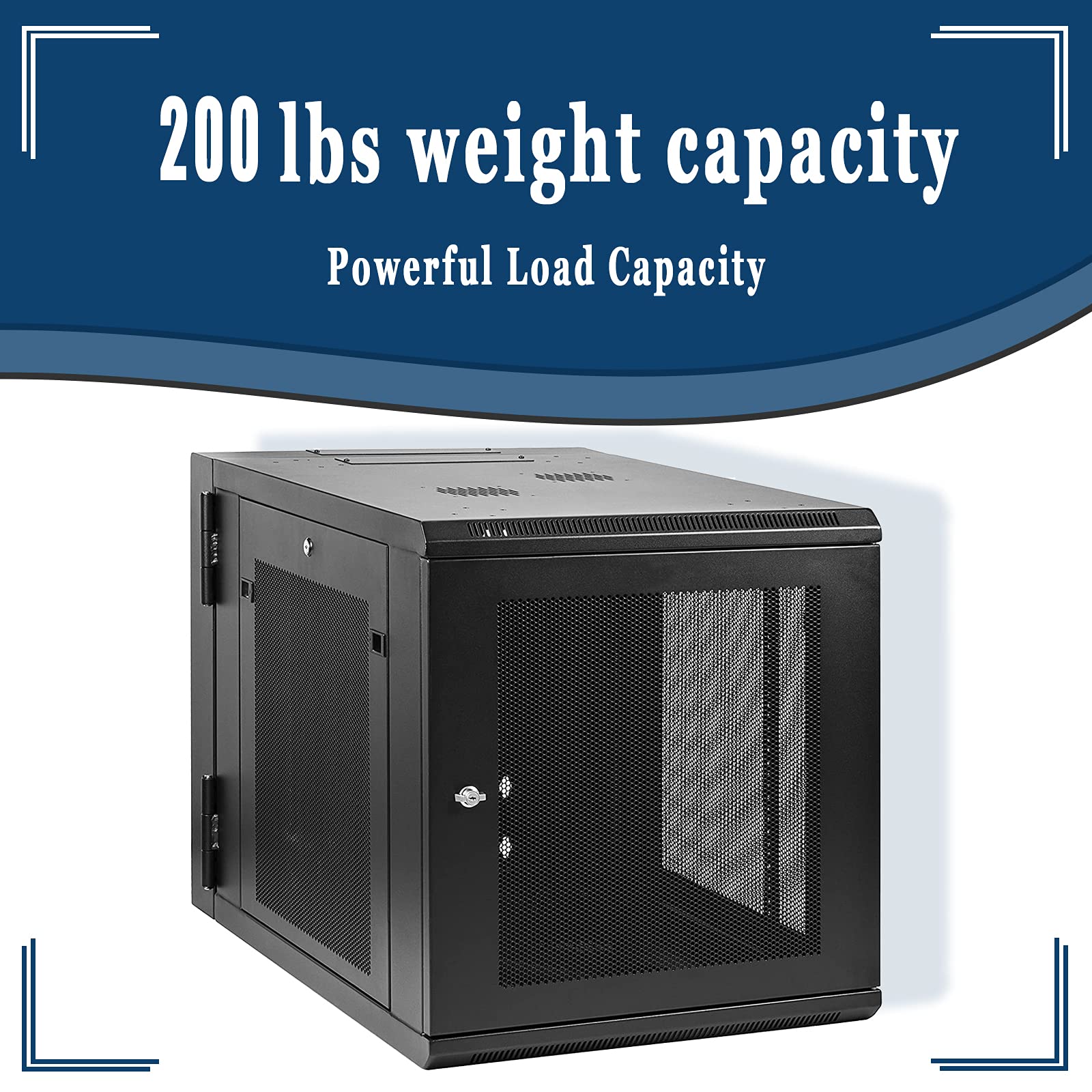 Wall Mount Network Cabinet for Server & Networking Equipment - Home & Office Use