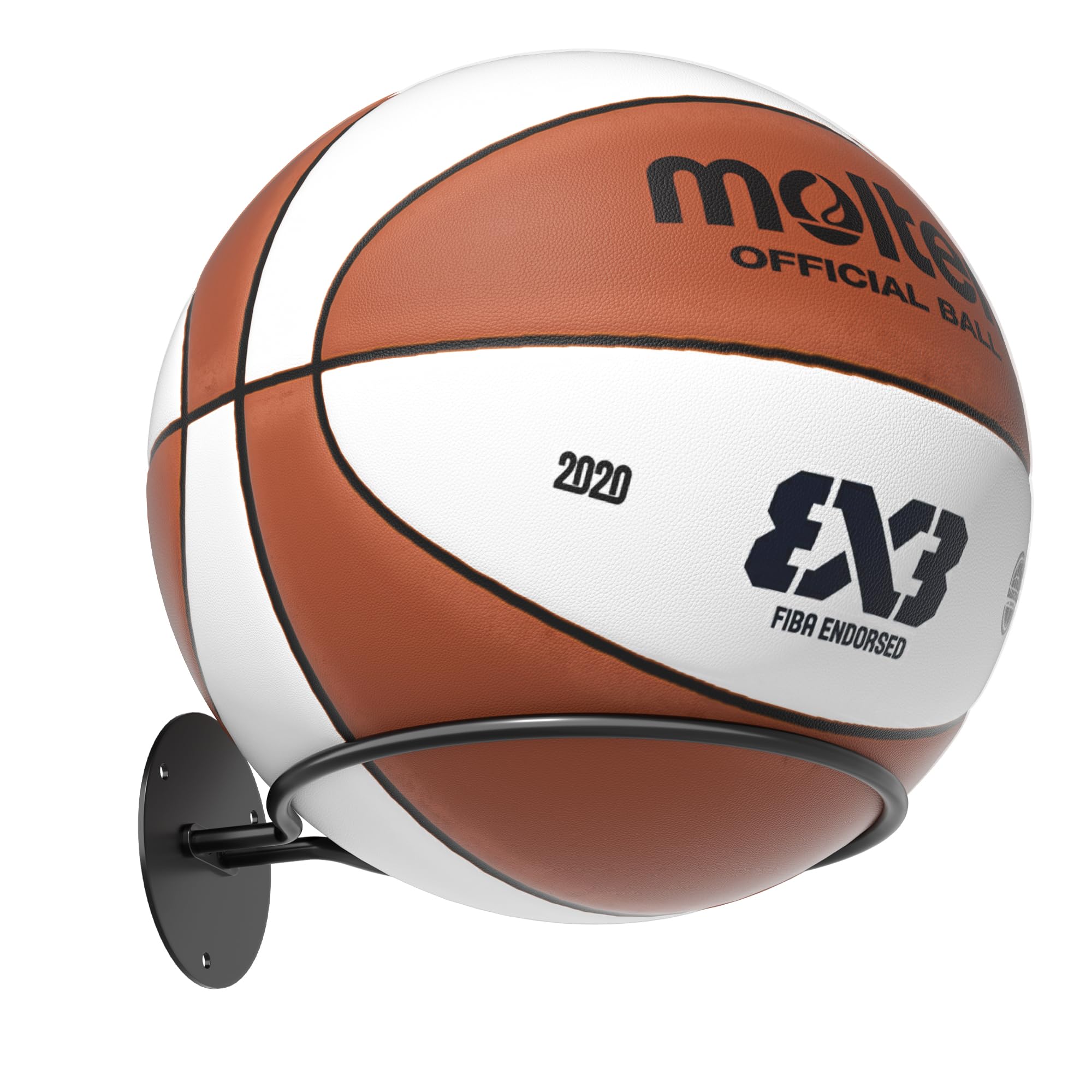 Wall Mount Basketball Holder & Football Display Rack - Sports Ball Storage Organizer for Basketball, Soccer, Football - Perfect for Sports Room Decor, Boys Bedroom Accessories & Game Room Wall Decor