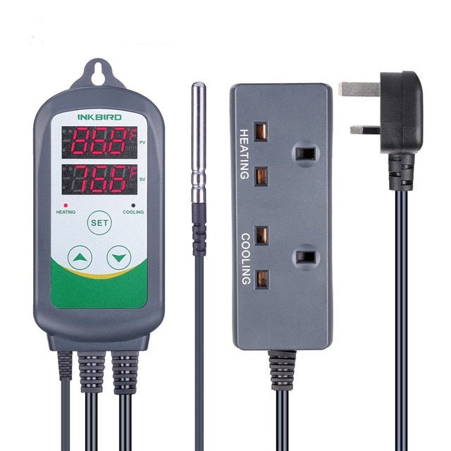 ITC-308 Digital Temperature Controller - Precise Thermostat for Homebrew, Aquariums & Reptile Tanks | Home Brewing, Hydroponics & Terrarium Use