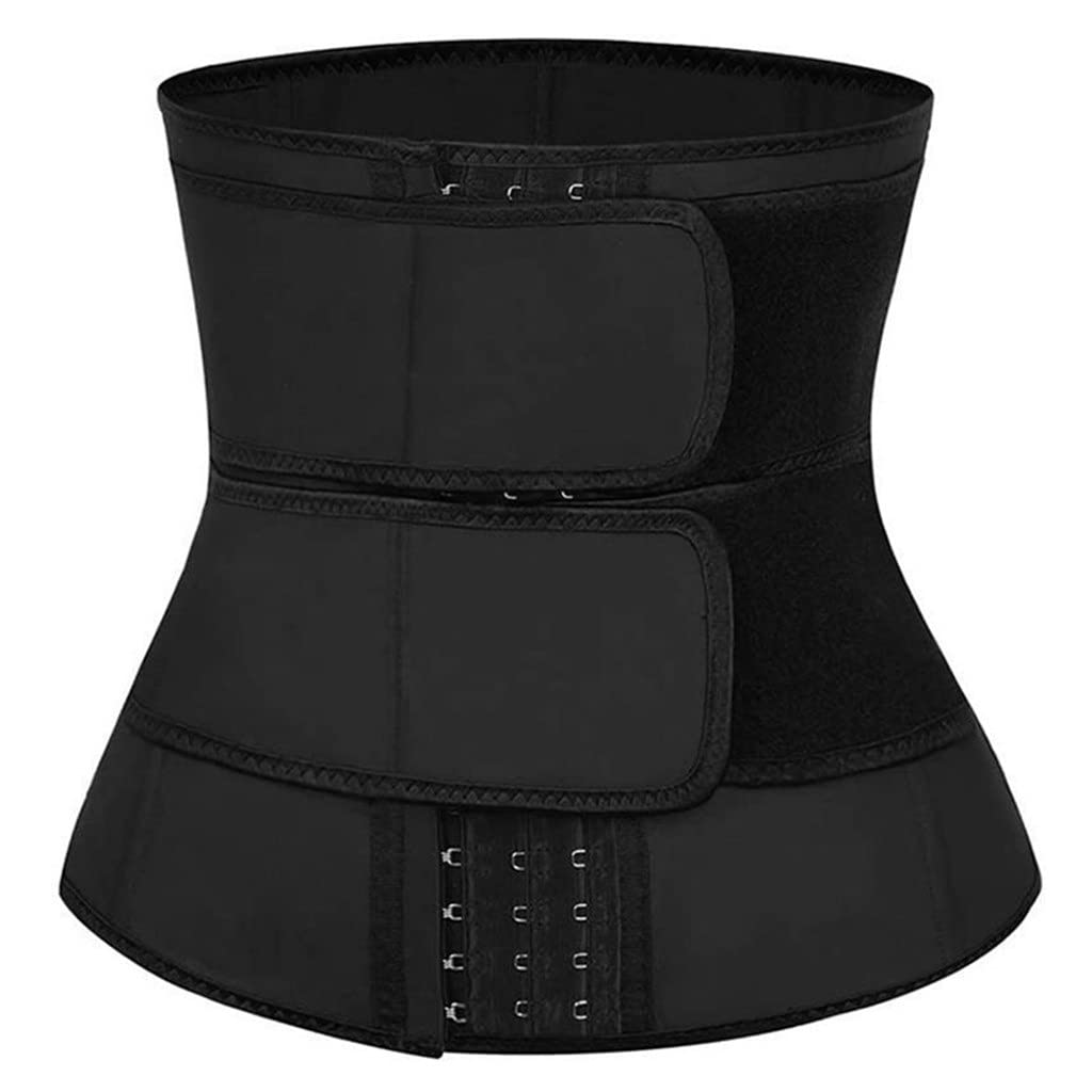 TWDYC 2-Pack Adjustable Waist Trimmer Belt for Women - Sauna Sweat Belt for Weight Loss & Toning - Size S (Black) | Perfect for Workouts, Gym & Postpartum Recovery