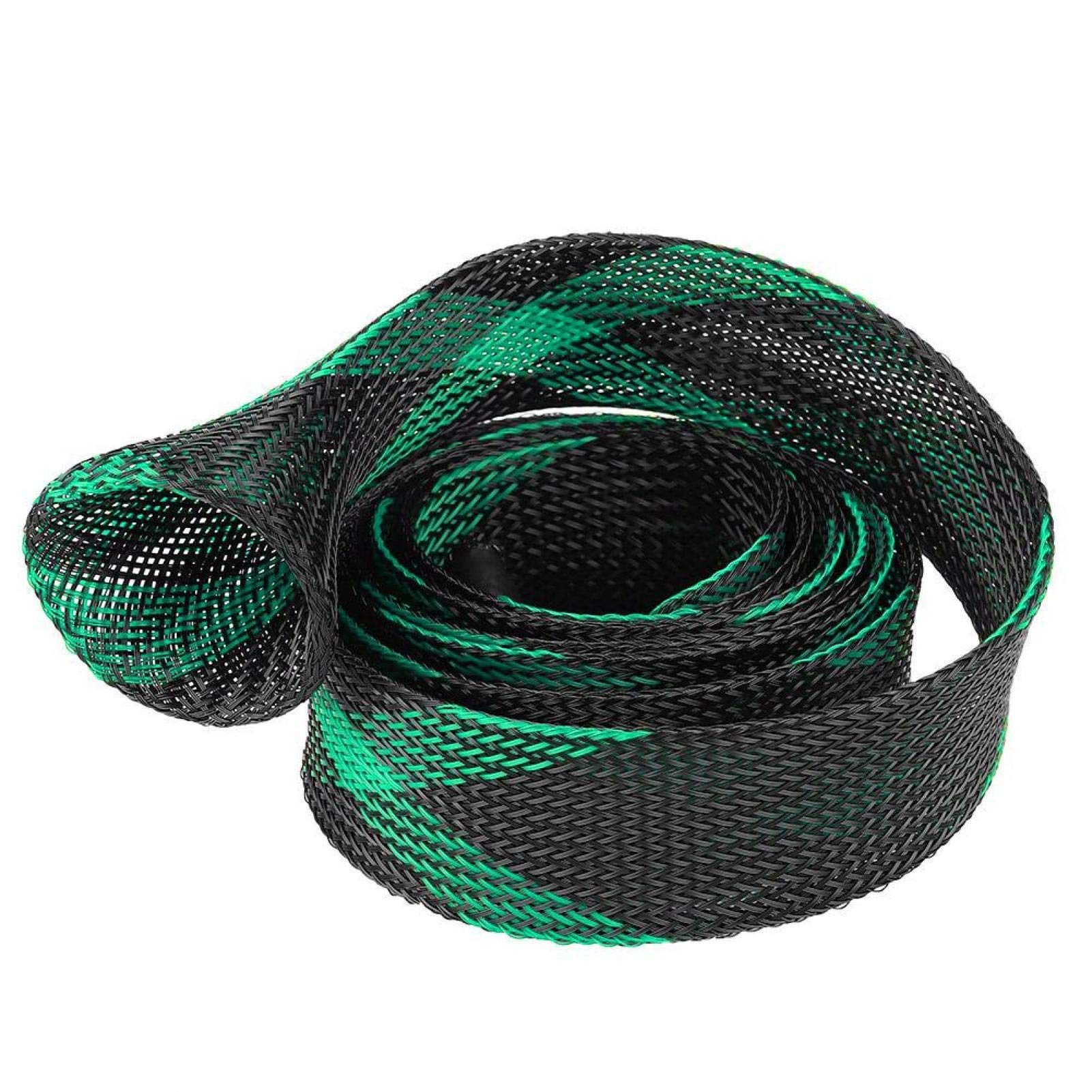 Premium Fishing Rod Cover - Heavy Duty Saltwater & Freshwater Fishing Rod Protector for Travel, Hiking & Outdoor Adventures (Black Green) - Ideal for Anglers & Fishing Enthusiasts