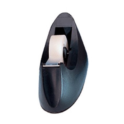 Black Desk Tape Dispenser Set of 3 - Office & School Supplies for Wrapping Gifts, Packing Boxes & Craft Projects