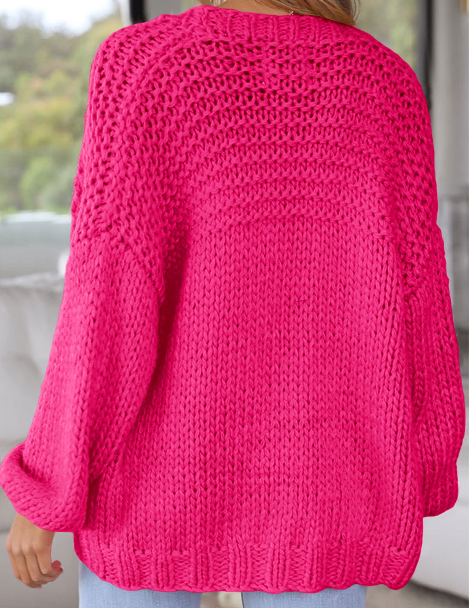 Women's Soft Lightweight Knit Cardigan with Pockets - Long Sleeve Open Front Casual Sweater for Work, Travel & Everyday Wear