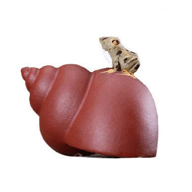 Handmade Purple Clay Tea Pet - Traditional Chinese Yixing Teapot Companion for Tea Ceremony & Meditation | Perfect Gift for Tea Lovers