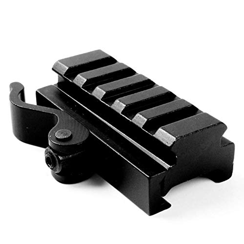 QD Quick Release Mount Adapter 5 Slots for 20mm Picatinny/Weaver Rail - Compatible with Hunting Rifles, Scopes & Tactical Gear - Perfect for Outdoor Shooting, Hunting & Airsoft Accessories