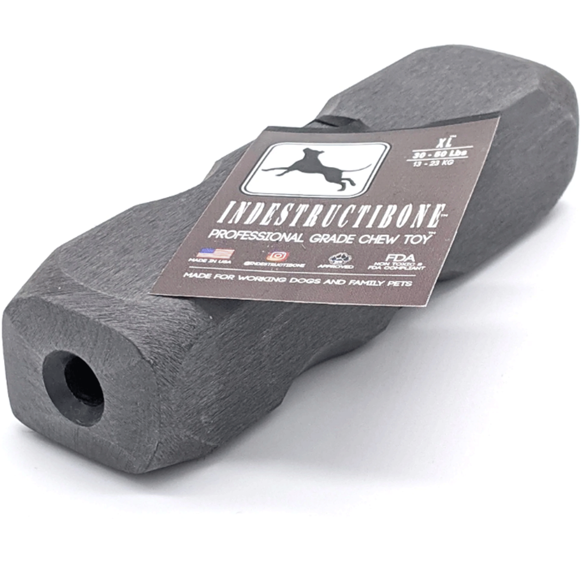 Indestructible Grey Dog Chew Toy - Bulletproof Pet Products for Aggressive Chewers - Perfect for Large Dogs & Puppy Teething Relief
