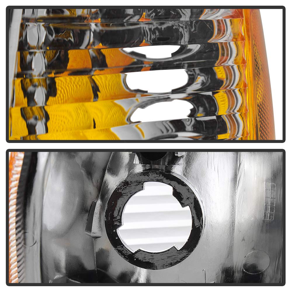 ACANII - 2001-2005 Ford Explorer Sport Trac Replacement Headlights & Corner Signal Lamps - 4PC Set (Left & Right) - Perfect for Night Driving & Off-Road Adventures