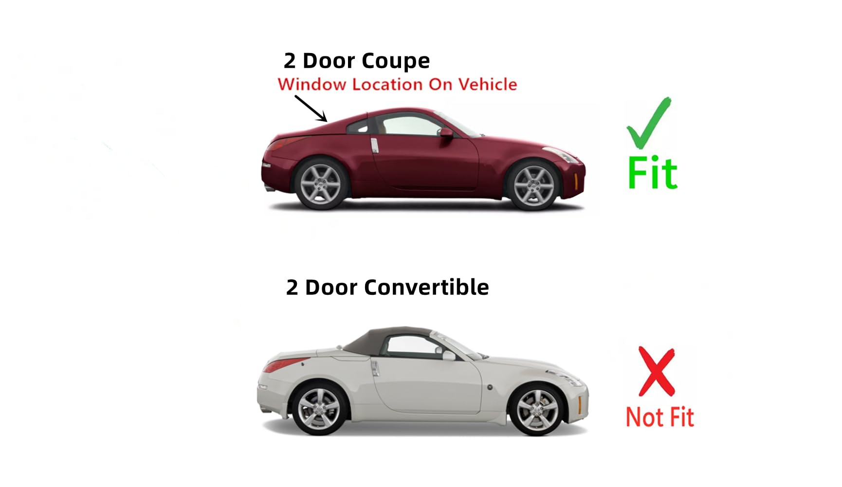 Heated Rear Window Glass Replacement for Nissan 350Z Coupe 2003-2009 - Perfect for Winter Driving & Defrosting