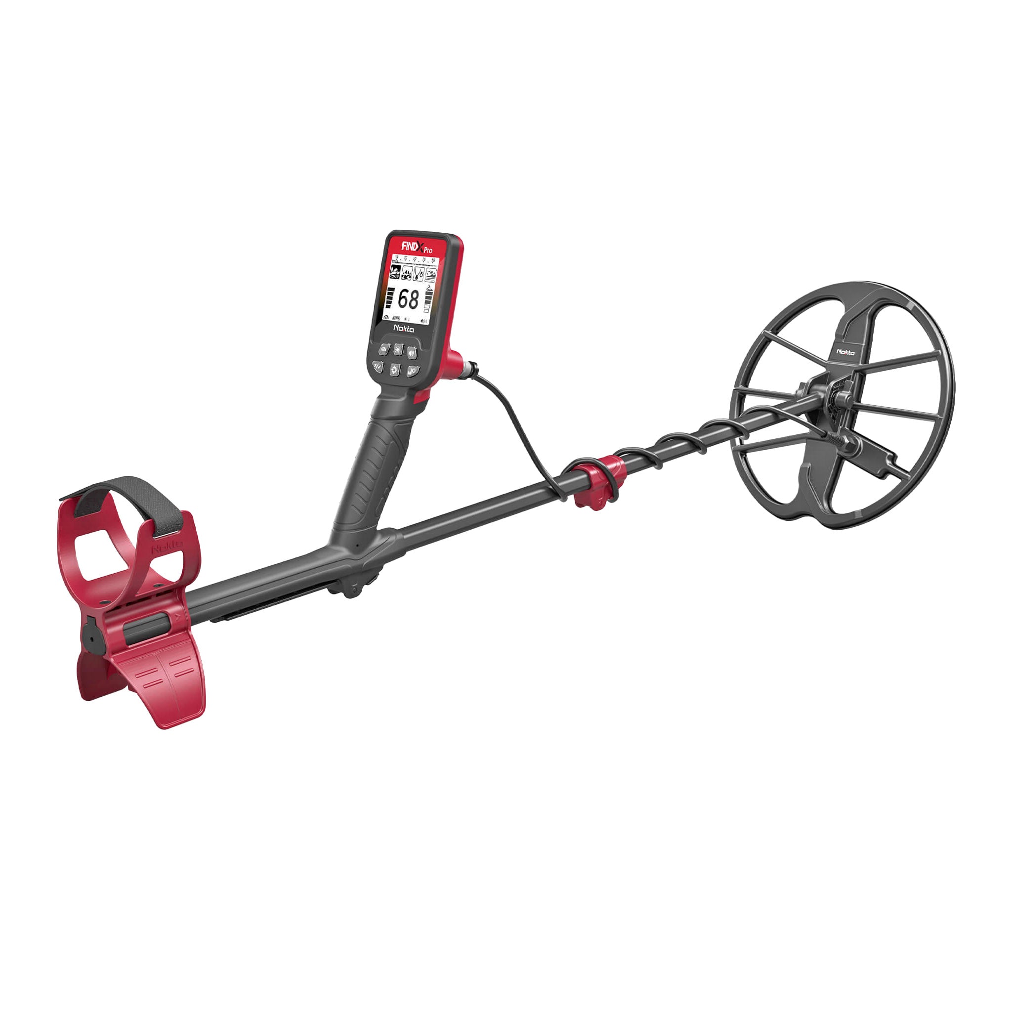 Nokta FINDX Pro Waterproof Metal Detector with LCD Display - Gold & Treasure Hunting for Beach, Park & Outdoor Adventures (Open Box)