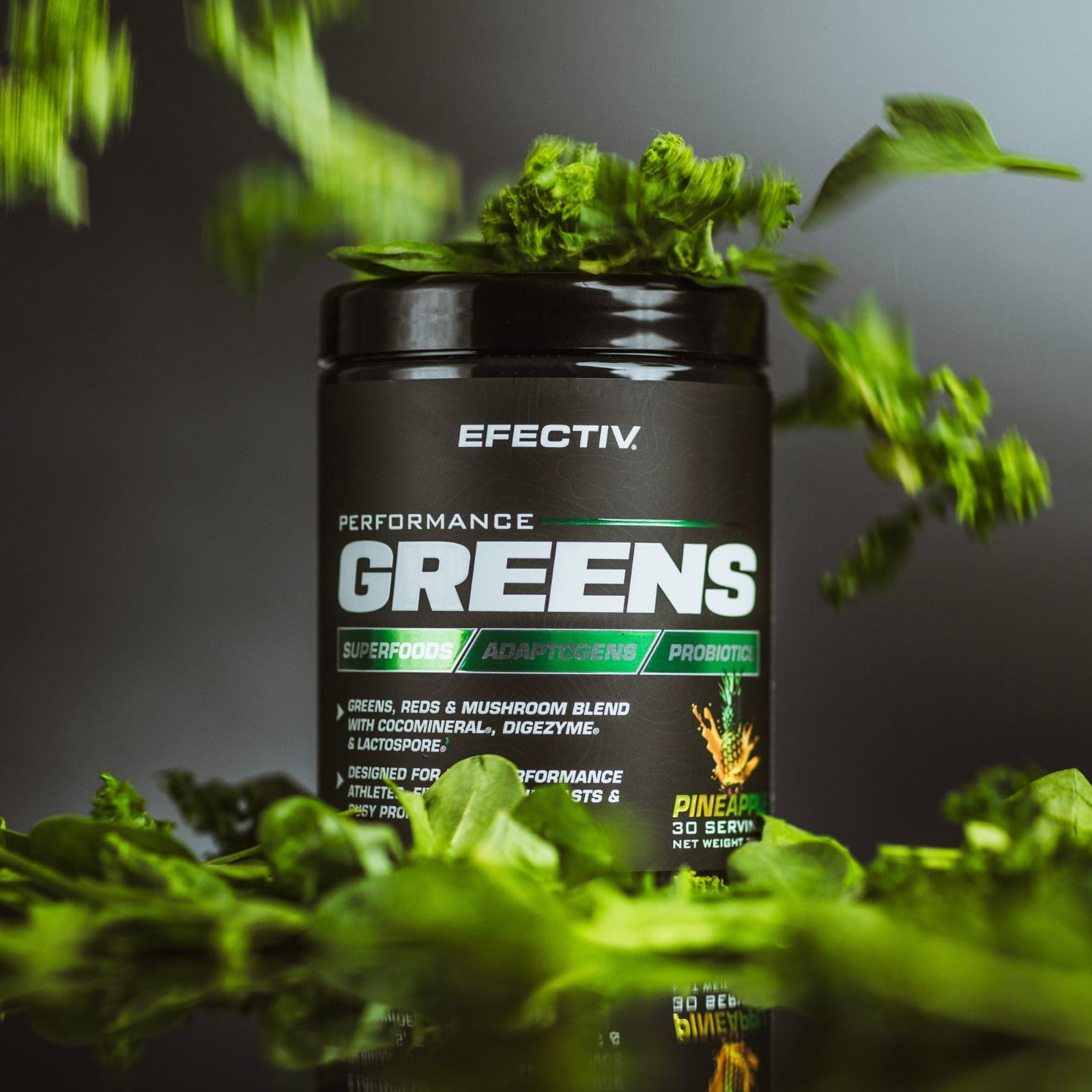 Efectiv Nutrition Performance Greens Powder 390g - Superfood Supplement for Energy, Digestion & Immunity - Perfect for Athletes & Active Lifestyles