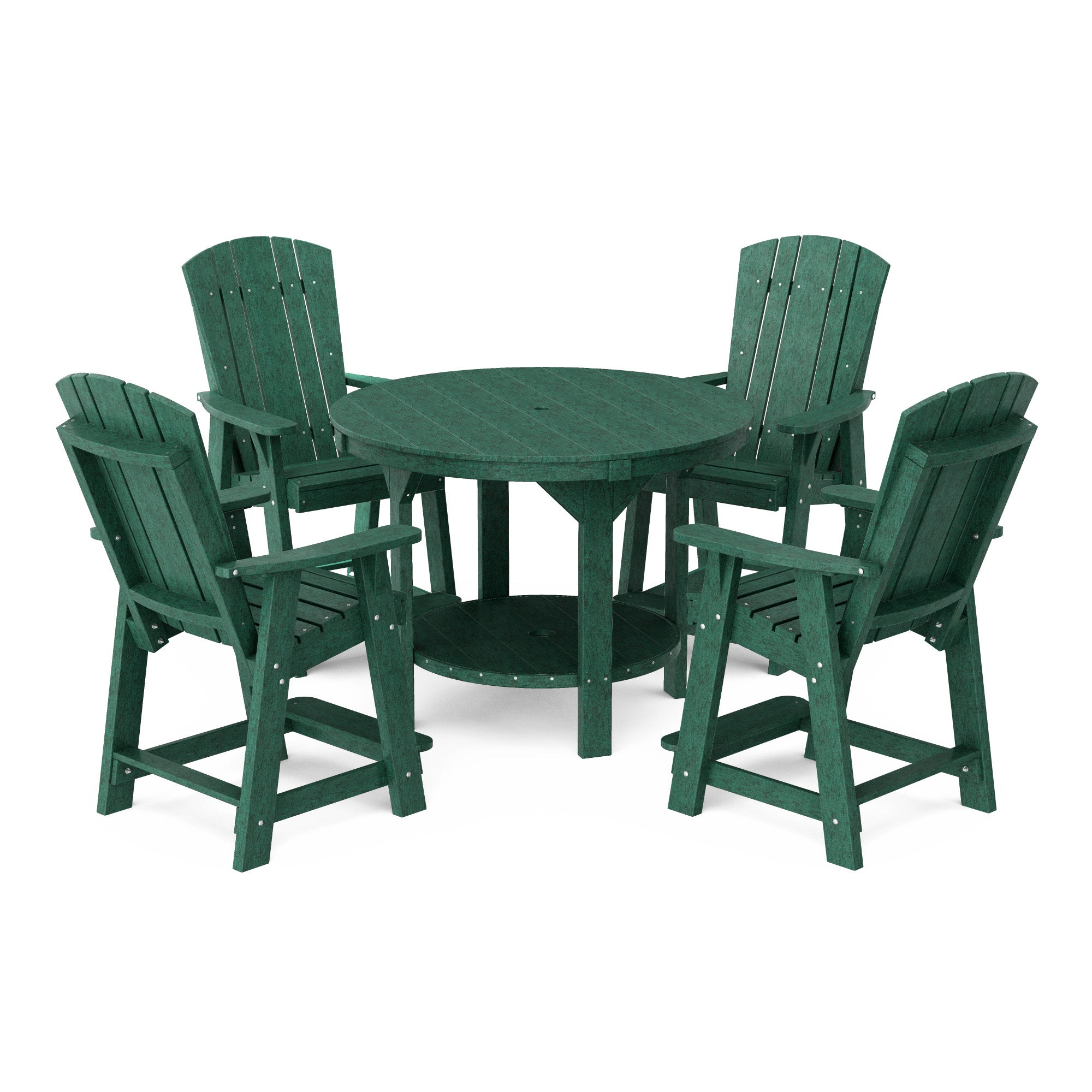 Heritage 5-Piece 48-Inch Pub Counter Height Dining Set - Perfect for Kitchen Islands, Breakfast Bars & Small Space Entertaining