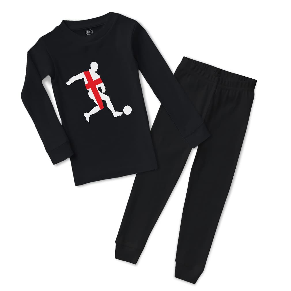 Custom Cotton Toddler Pajamas Set for Boys & Girls - Soccer Player Design, London Sports Theme, Snug Fit - Perfect for Bedtime, Playtime & Sports-Themed Parties