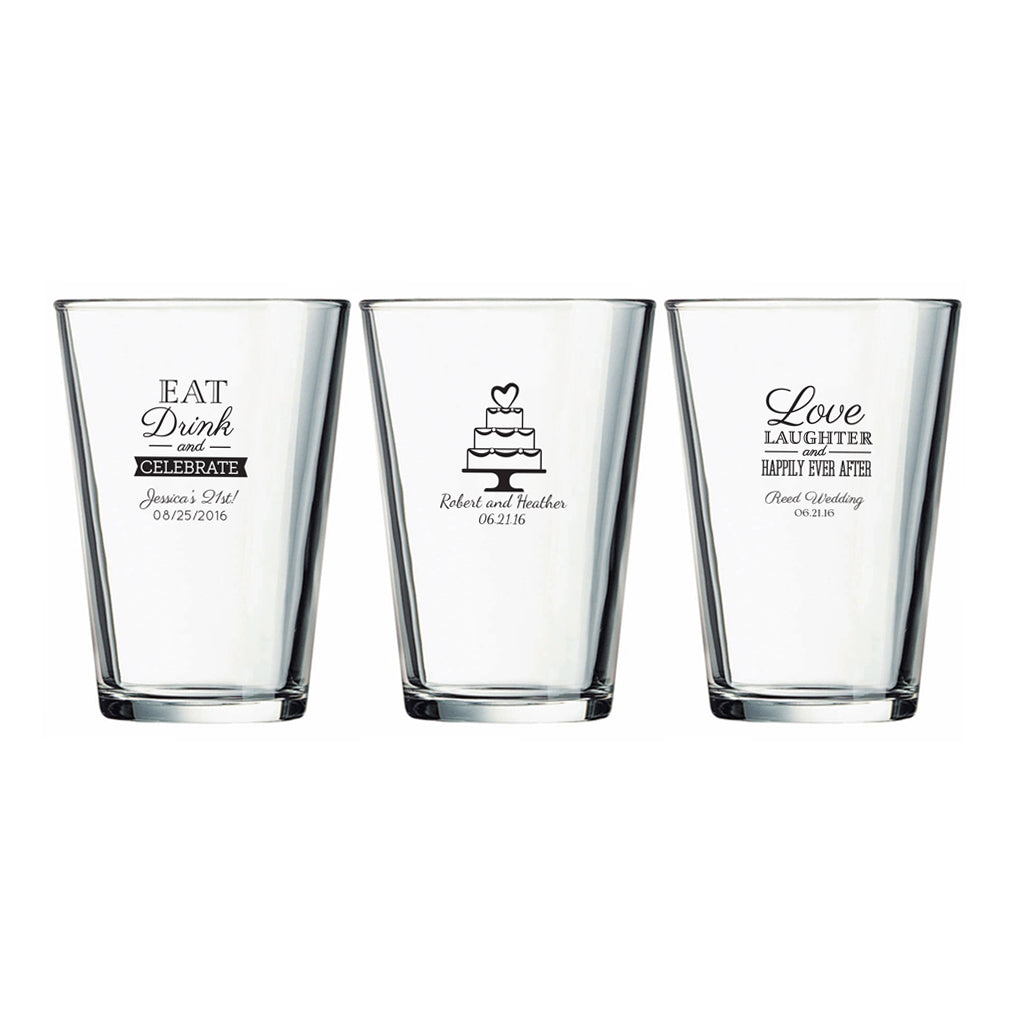 Custom Engraved 16 oz Pint Glass - Personalized Beer Mug with Name or Logo - Perfect for Gifts, Bars, Pubs, and Home Brewing