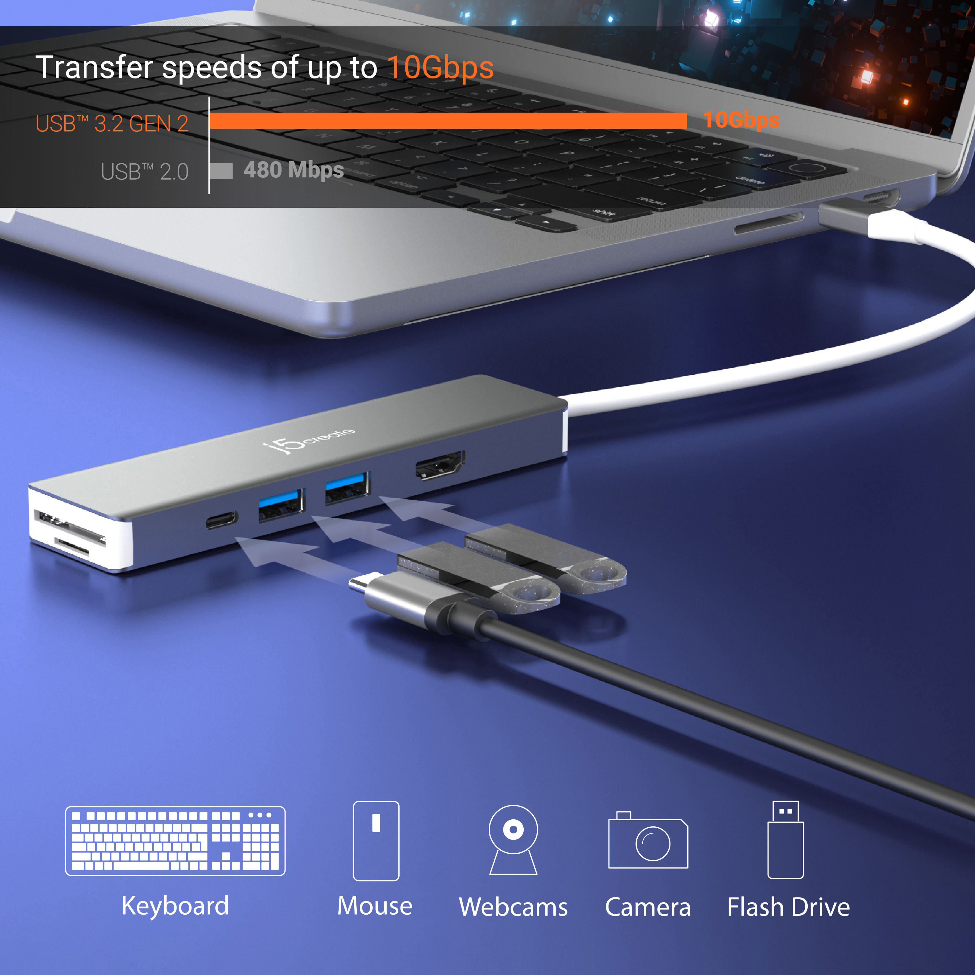 4K60 Elite USB C® 10Gbps Multi-Port Adapter - 4K HDMI, USB 3.0, Ethernet & Power Delivery - Perfect for MacBook Pro, Dell XPS & Surface Laptop