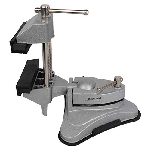 360° Swivel Mini Vise with Vacuum Base - Portable Multi-Angle Workbench Clamp for Jewelry, Woodworking & DIY Projects - Strong Suction for Stable Holding on Smooth Surfaces