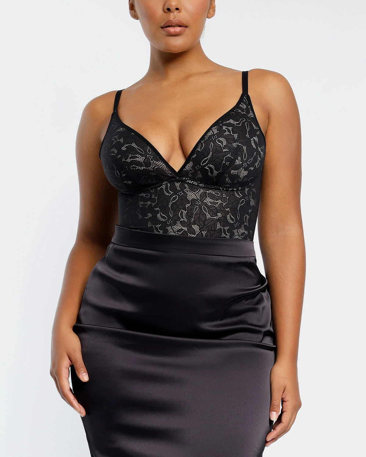 Lace Glamour Leafy Floral Cami Thong Bodysuit - Sexy Lingerie for Women, Perfect for Date Night & Special Occasions
