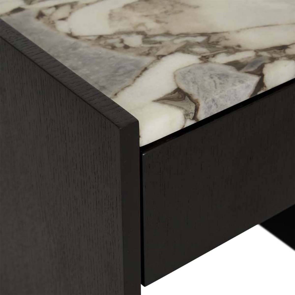 Globe West Elsie Bedside Table - Modern Nightstand with Storage Drawer for Bedroom, Living Room & Office - Stylish Wooden End Table with Shelf