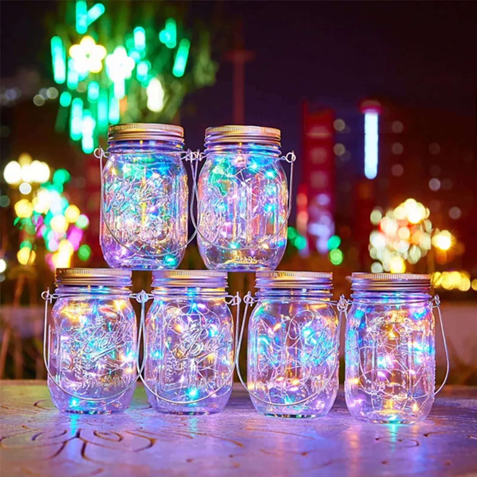 Solar Mason Jar Lights 20 LED - Outdoor Solar Fairy String Lights for Garden, Patio & Home Decor