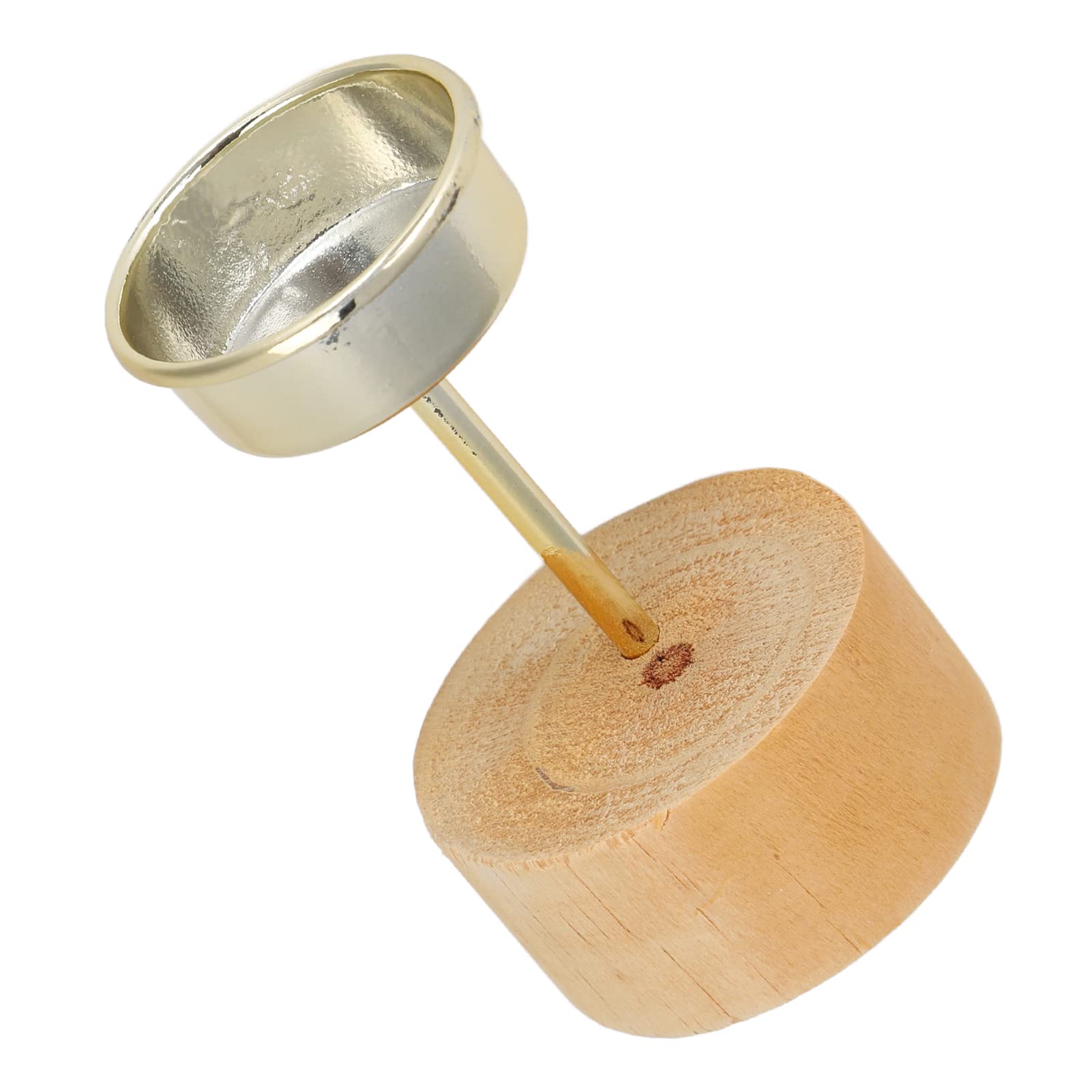 Round Wooden Candle Holder - Multifunctional Home Decor for Bedroom, Living Room & Meditation Space - Perfect for Candles, Incense Cones and Photo Props - Stress Relief & Relaxation Accessory