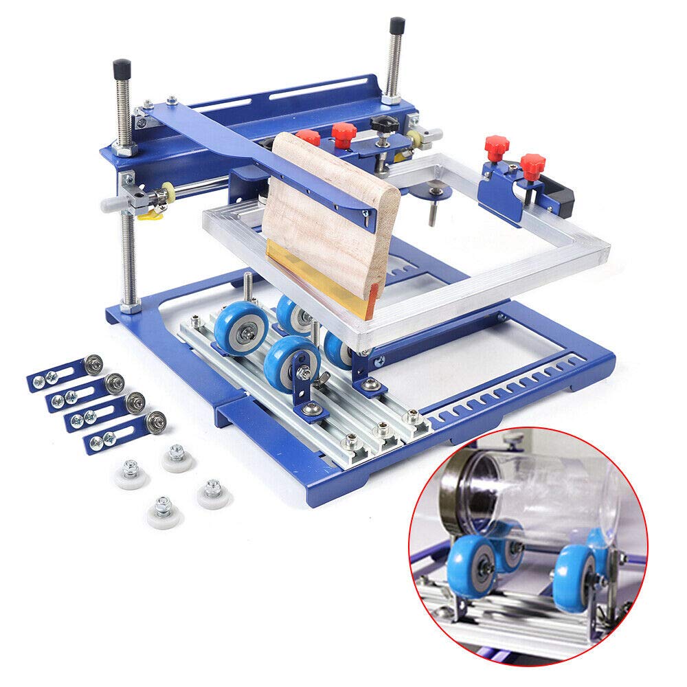 170mm Manual Screen Printing Machine for Cylindrical & Conical Bottles - DIY Tumbler, Cup, and Container Printing Press - Perfect for Home Businesses and Craft Projects