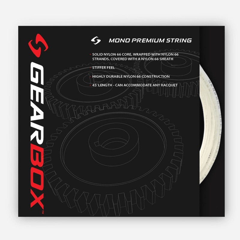 Premium Gearbox Mono Racquetball String - 45 Feet Clear | High-Performance String for Competitive Play & Training