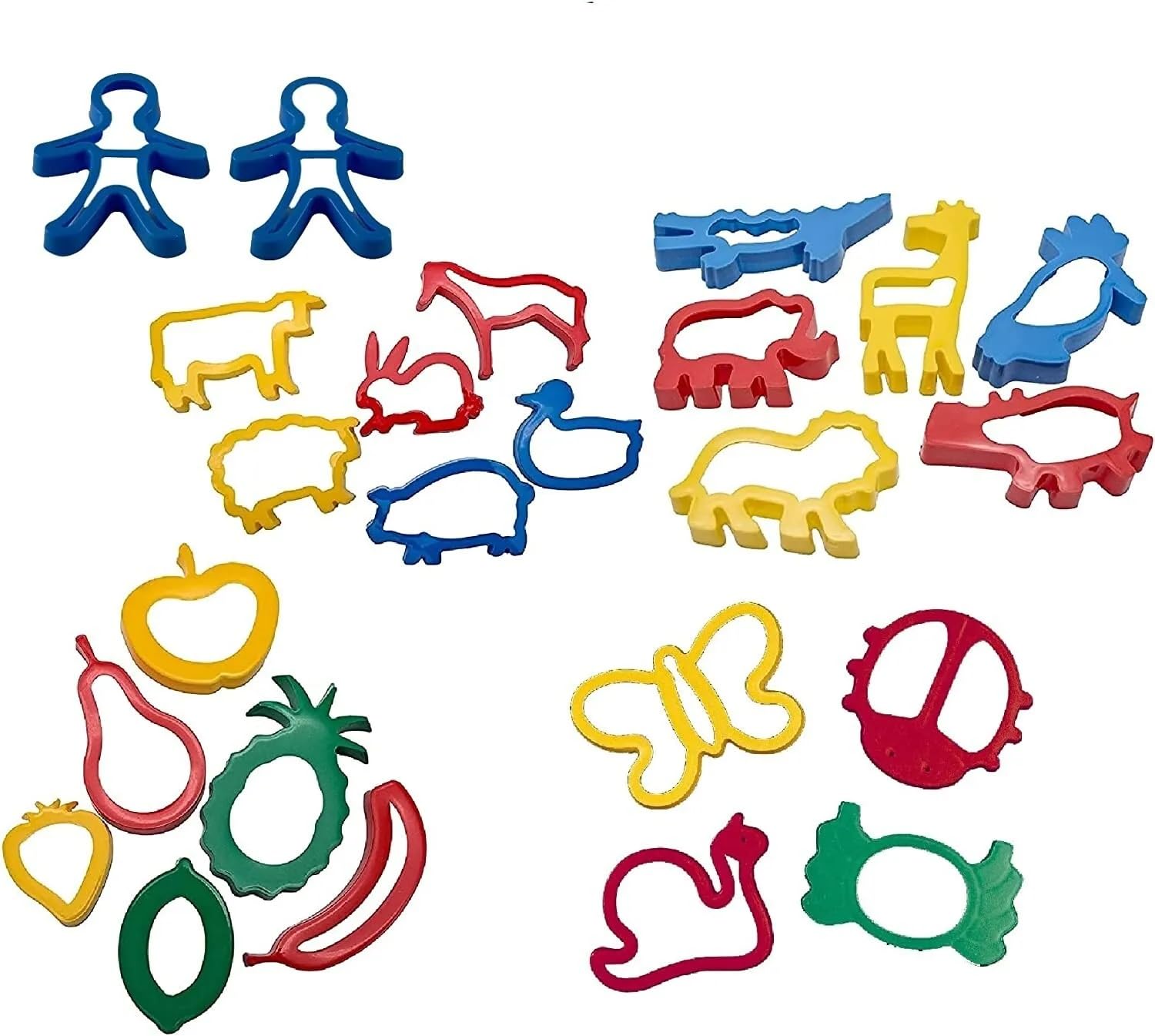 Premium Plastic Cookie & Dough Cutters Set of 24 - Heavy Duty, Dishwasher Safe, Non-Stick Baking Tools for Sugar Cookies, Pastry, Fondant - Perfect for Holiday Baking, Birthday Parties & DIY Decorations