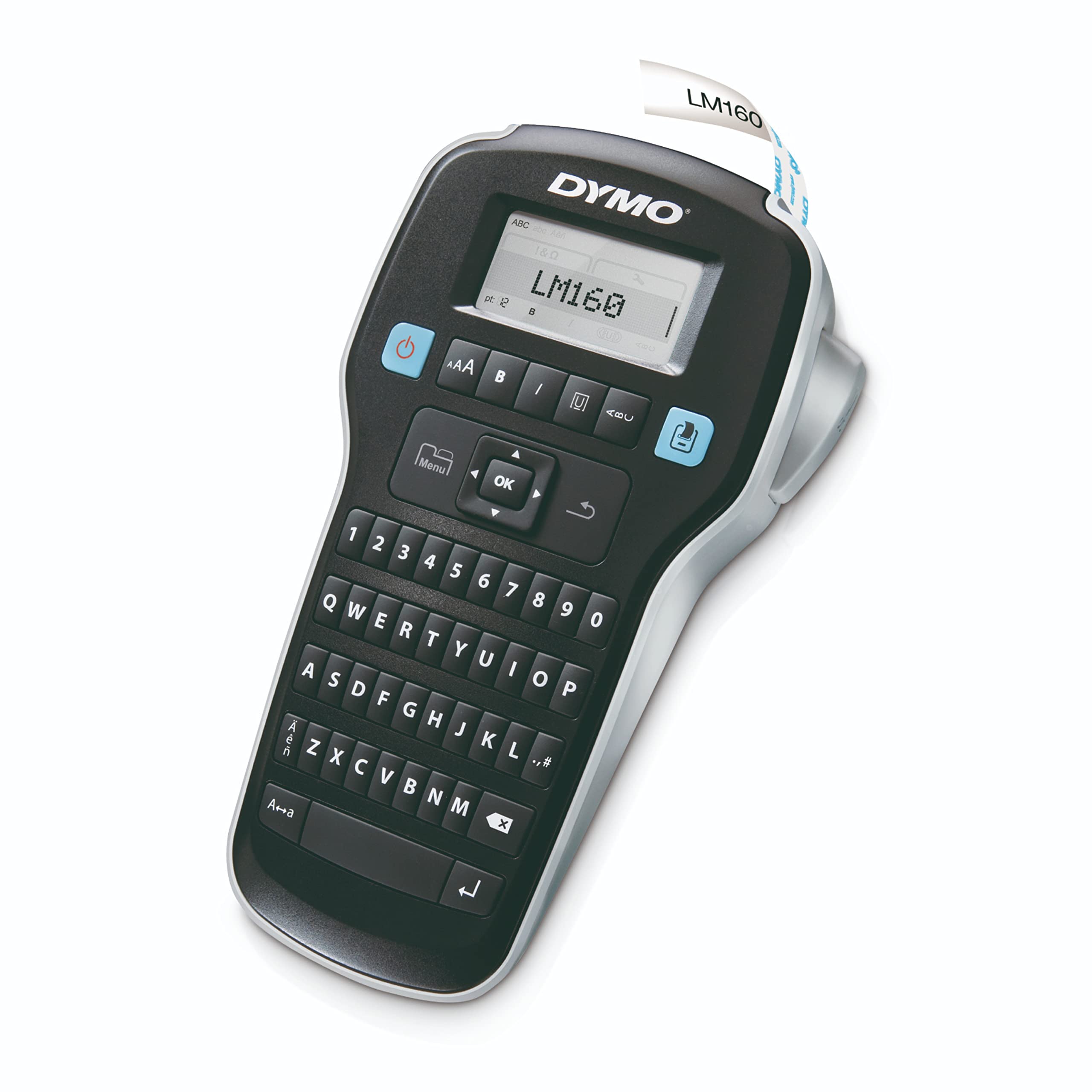 DYMO LabelManager 160 Portable Label Maker with QWERTY Keyboard - Easy-to-Use Label Printer for Home & Office Organization - Large Display & One-Touch Smart Keys - Perfect for Filing, Storage & Craft Projects (Black)