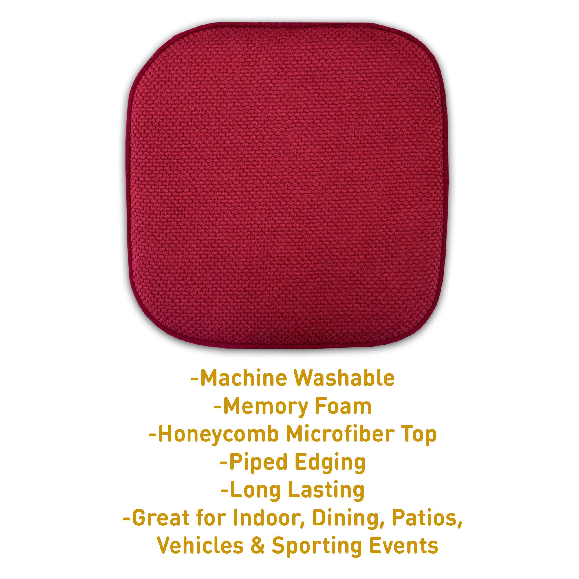 Sweet Home Collection Memory Foam Chair Cushions - 16