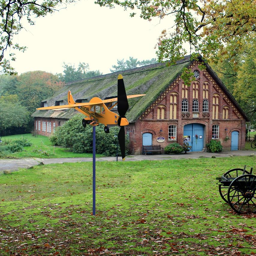 Airplane Wind Vane for Yard & Garden - Decorative Weathervane for Sheds, Cupolas & House Posts | Perfect for Outdoor Decor & Aviation Enthusiasts