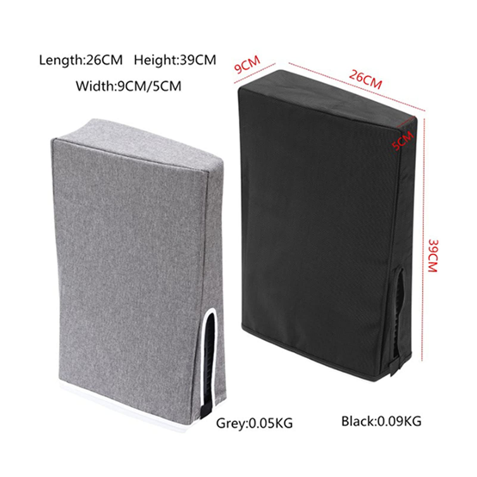 Elprico Dust Cover for PS5 Console - Vertical Dust Protector for Gaming Consoles, Durable & Shockproof Oxford Fabric Cover for PlayStation 5 (Gray) - Perfect for Home Entertainment & Gaming Setup Protection