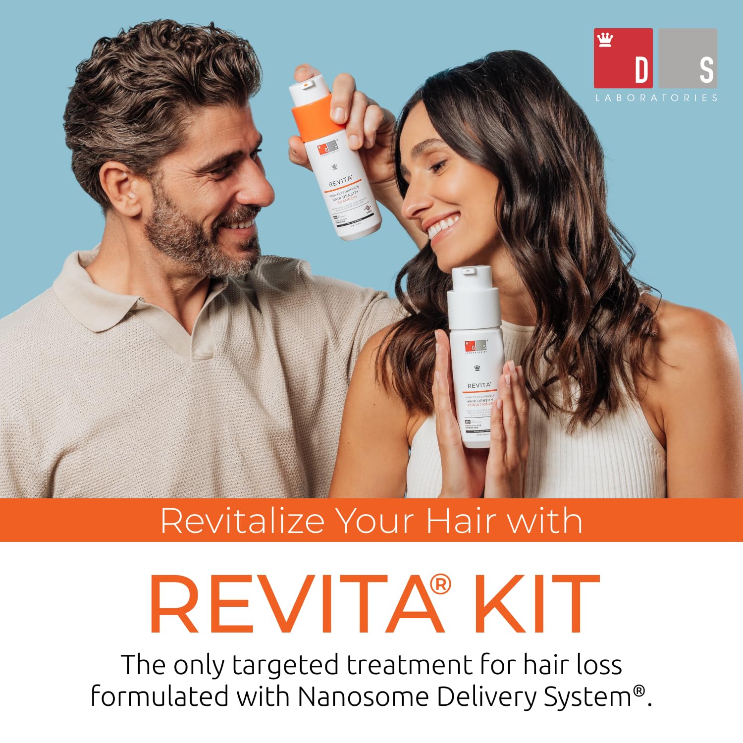 DS Labs Revita Shampoo & Conditioner Set with Hair Growth Gummies - Thickening Hair Care System for Fuller, Healthier Hair - Supports Hair Growth with Vitamins - Perfect for Thinning Hair & Daily Hair Care Routine
