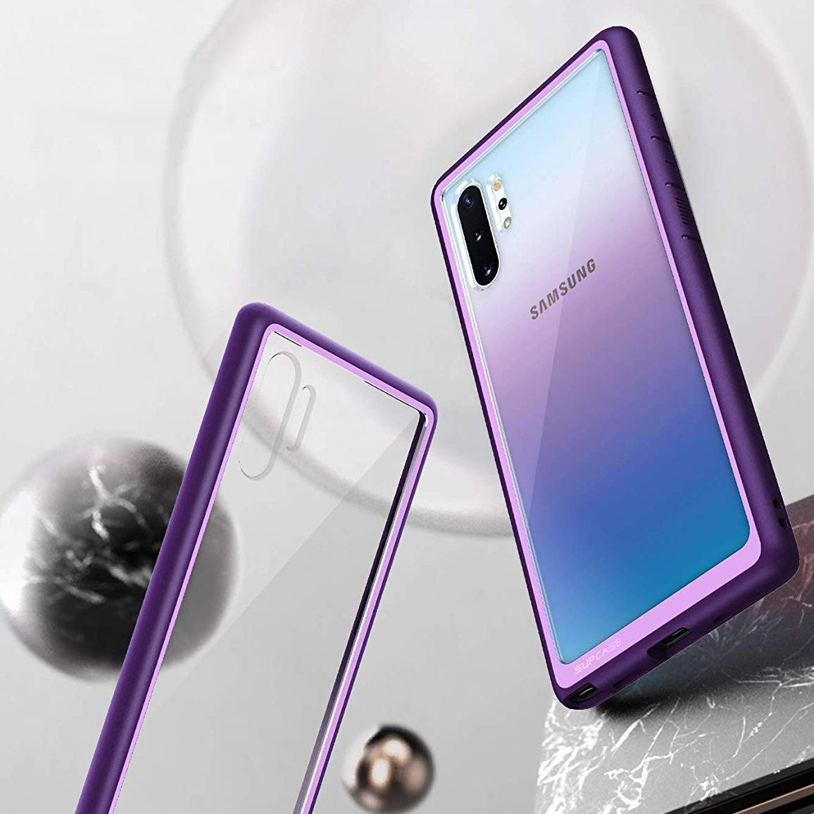 Samsung Galaxy Note10 Plus / Note10 Plus 5G Case - Unicorn Beetle Style Slim Clear Protective Cover in Purple | Perfect for Daily Use, Work & Travel