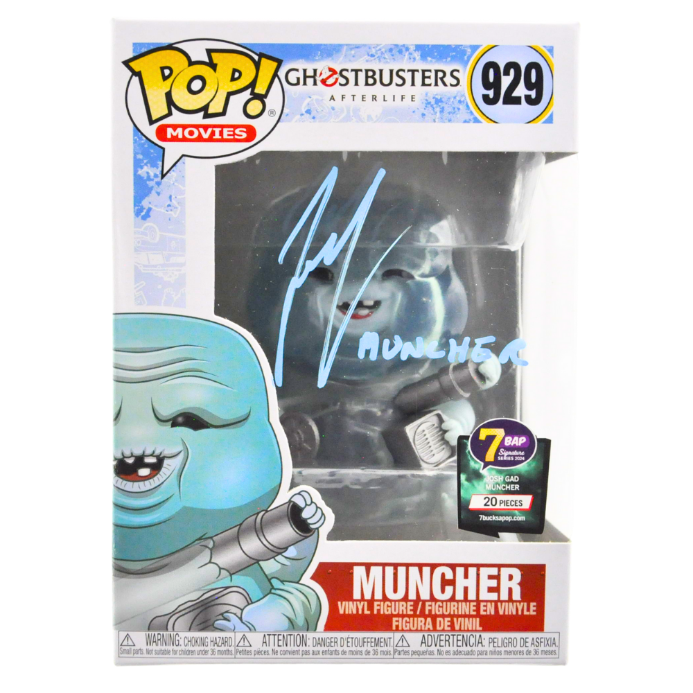 Josh Gad Autographed Pop! Vinyl Figure - Muncher from Ghostbusters Afterlife (Limited Edition 329/20) - Collectible Movie Memorabilia for Fans & Gift for Ghostbusters Enthusiasts - Perfect for Display, Collections, and Special Occasions