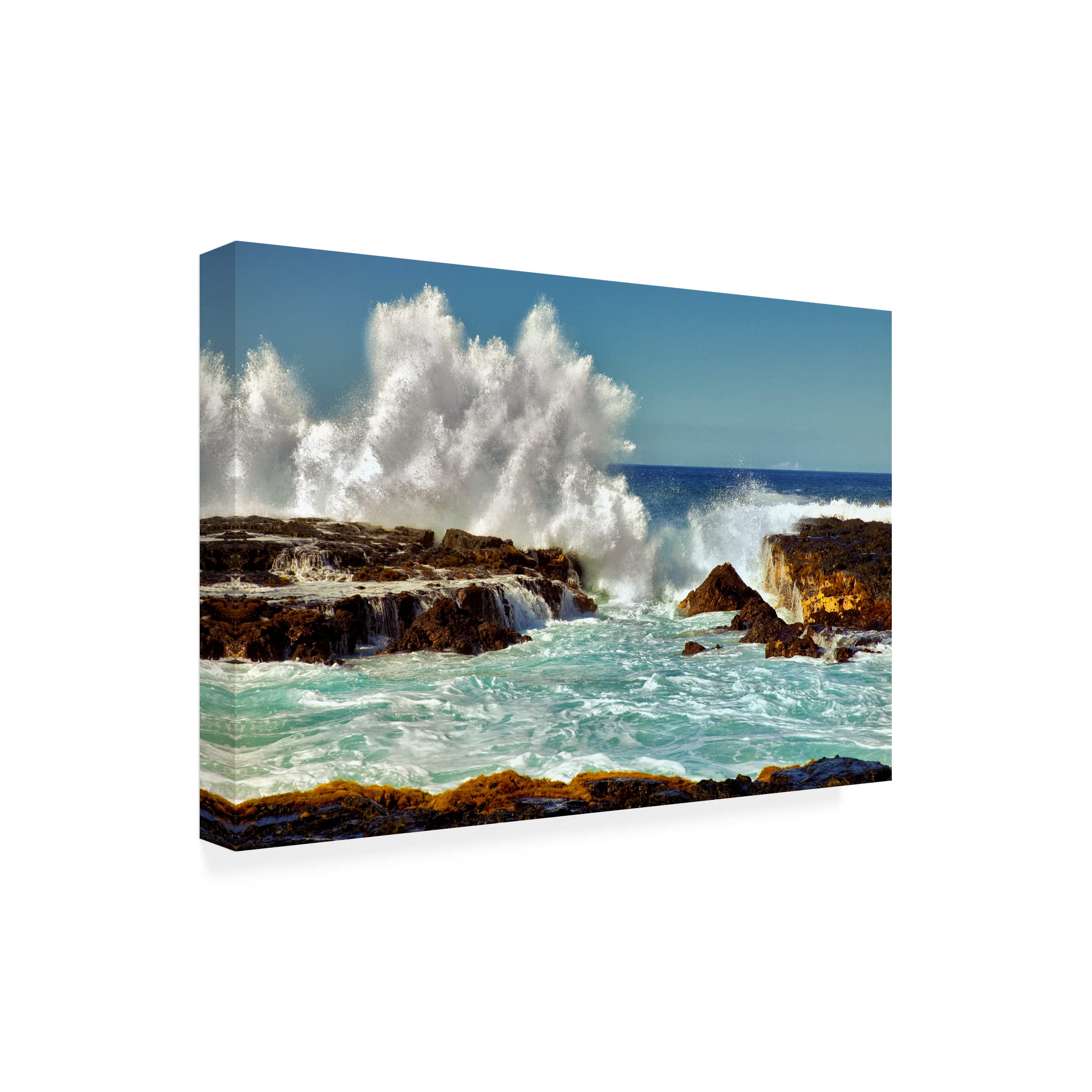 Dennis Frates 'Rocky Coastline 14' Canvas Wall Art Print - Coastal Decor for Living Room, Bedroom & Office - Premium Trademark Fine Art Collection